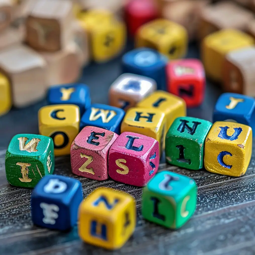 Letters on dice